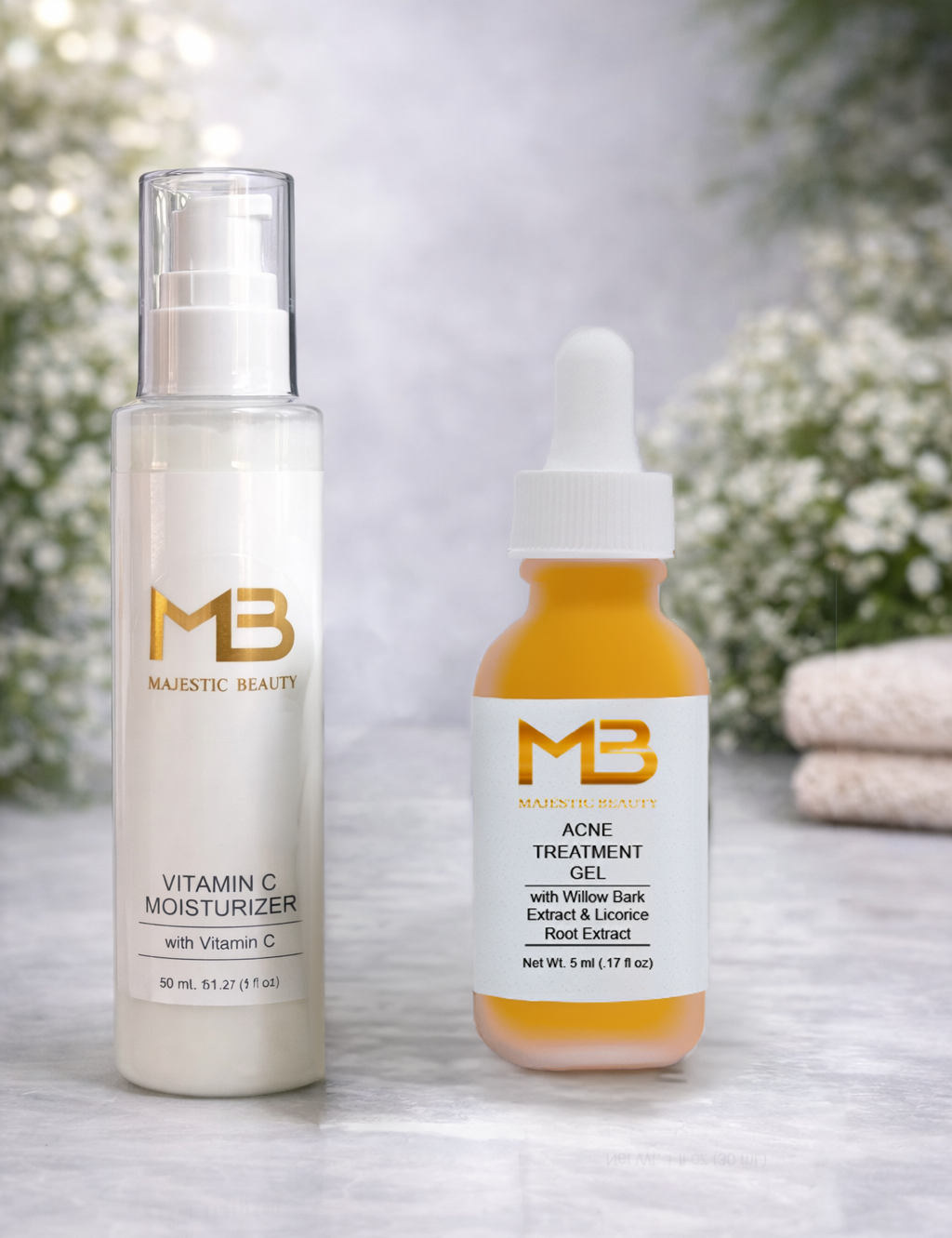 Acne relief set, Vitamin C Moisturizer Acne Treatment Gel - MYRVALLC