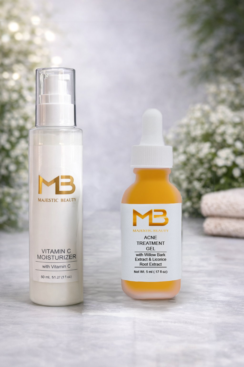 Acne relief set, Vitamin C Moisturizer Acne Treatment Gel - MYRVALLC