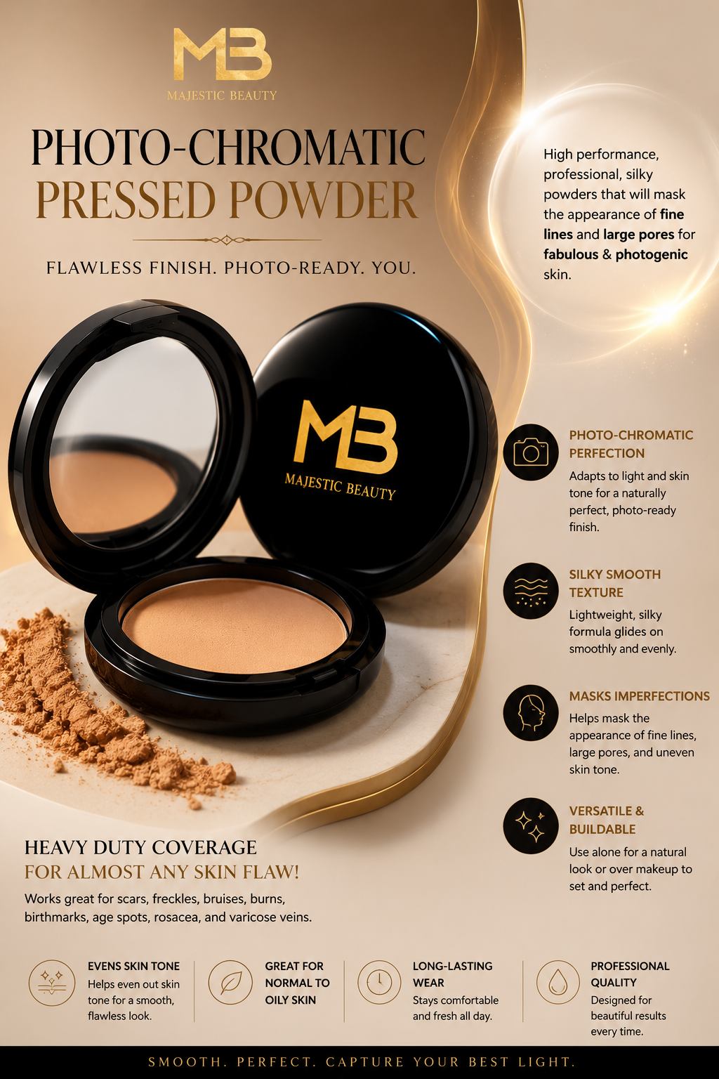 Photo-Chromatic Pressed Powder