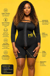 Full sleeve corset bodyshaper