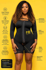 Full sleeve corset bodyshaper