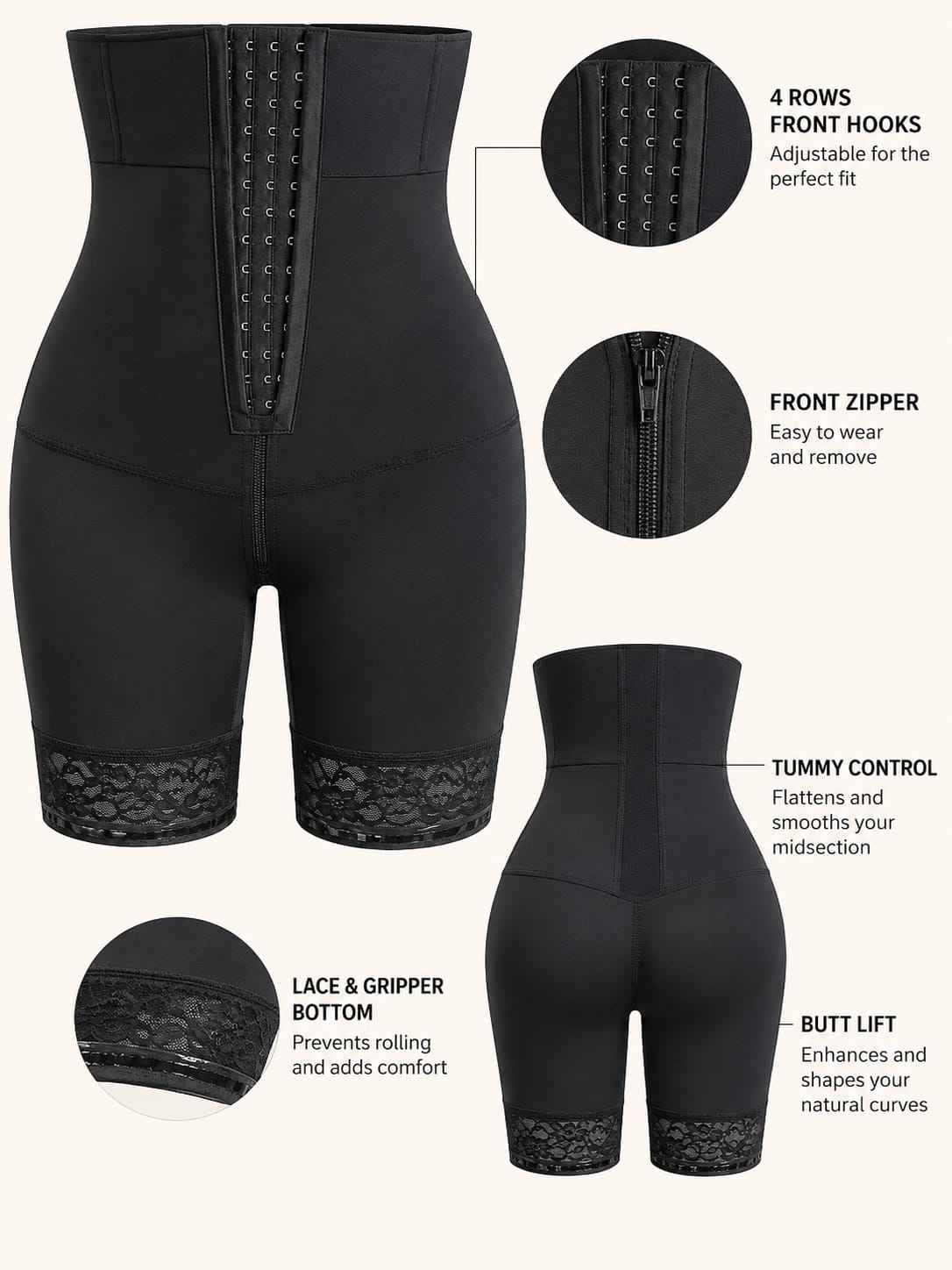 Multi layered,High waist, body shaper