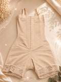 Thin strap body shaper with adjustable hook
