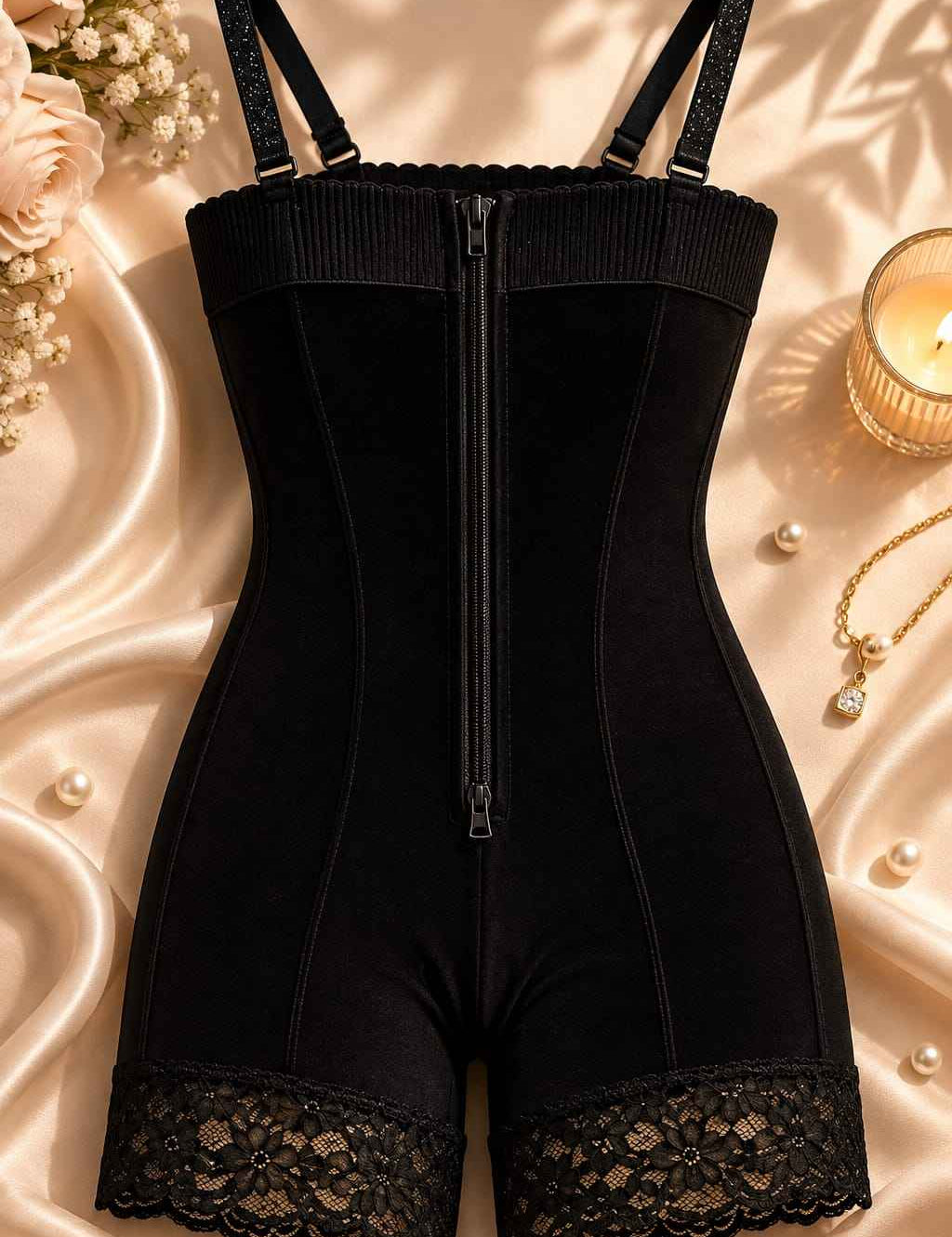 Thin strap zipper Bodyshaper