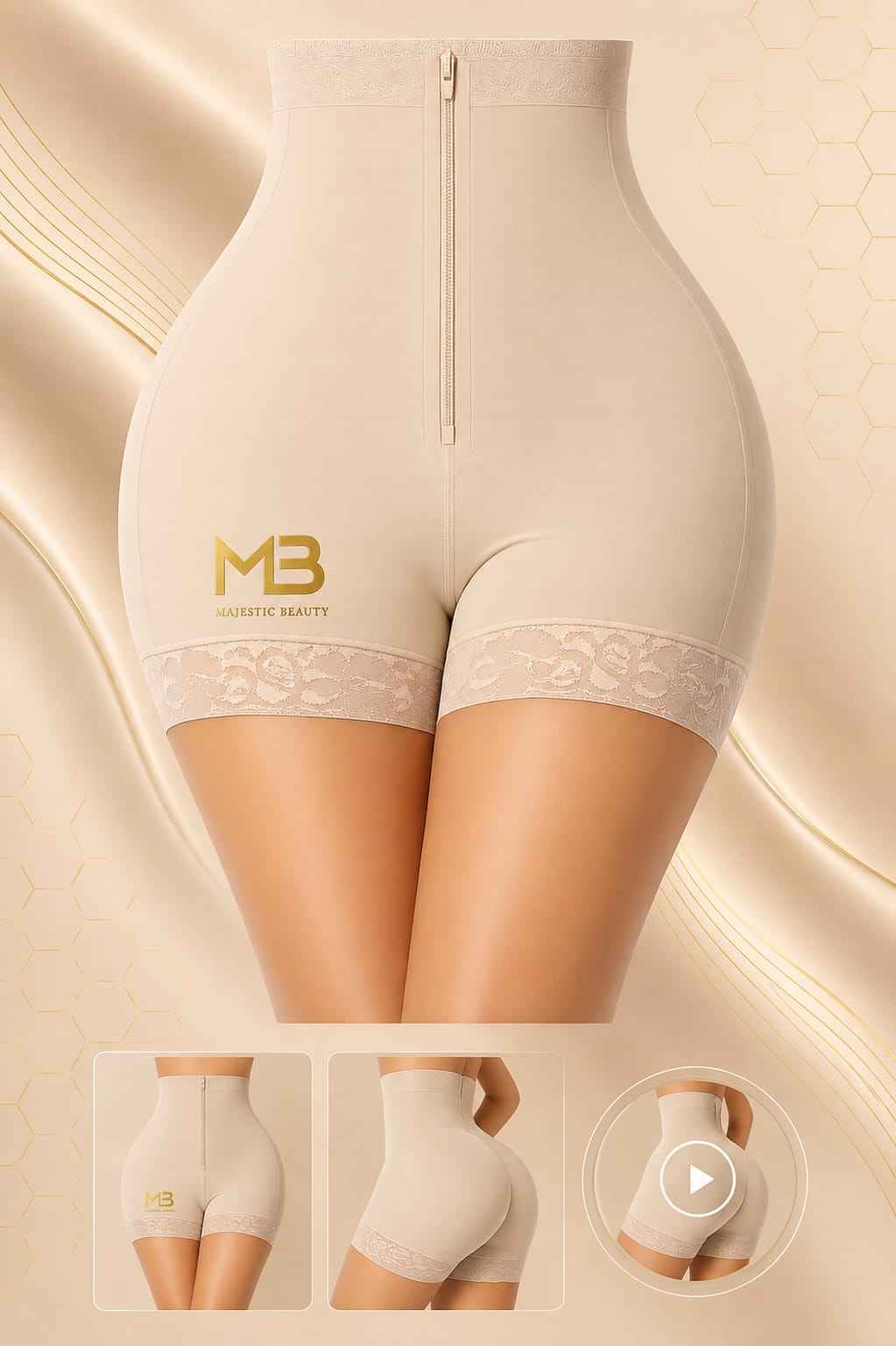 High waist and hip shaper  w zipper