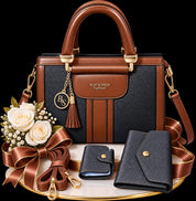 Luxe Élégance 3-Piece Women’s Handbag & Wallet Set