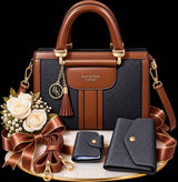 Luxe Élégance 3-Piece Women’s Handbag & Wallet Set