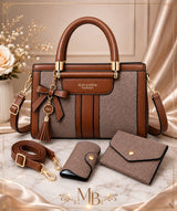 Luxe Élégance 3-Piece Women’s Handbag & Wallet Set