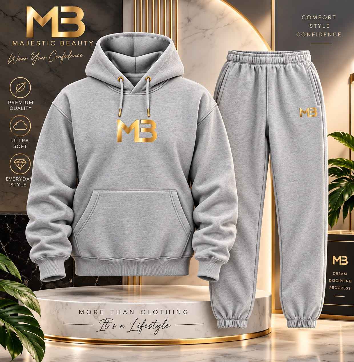 Pull-Over Hoodie Jumpsuit