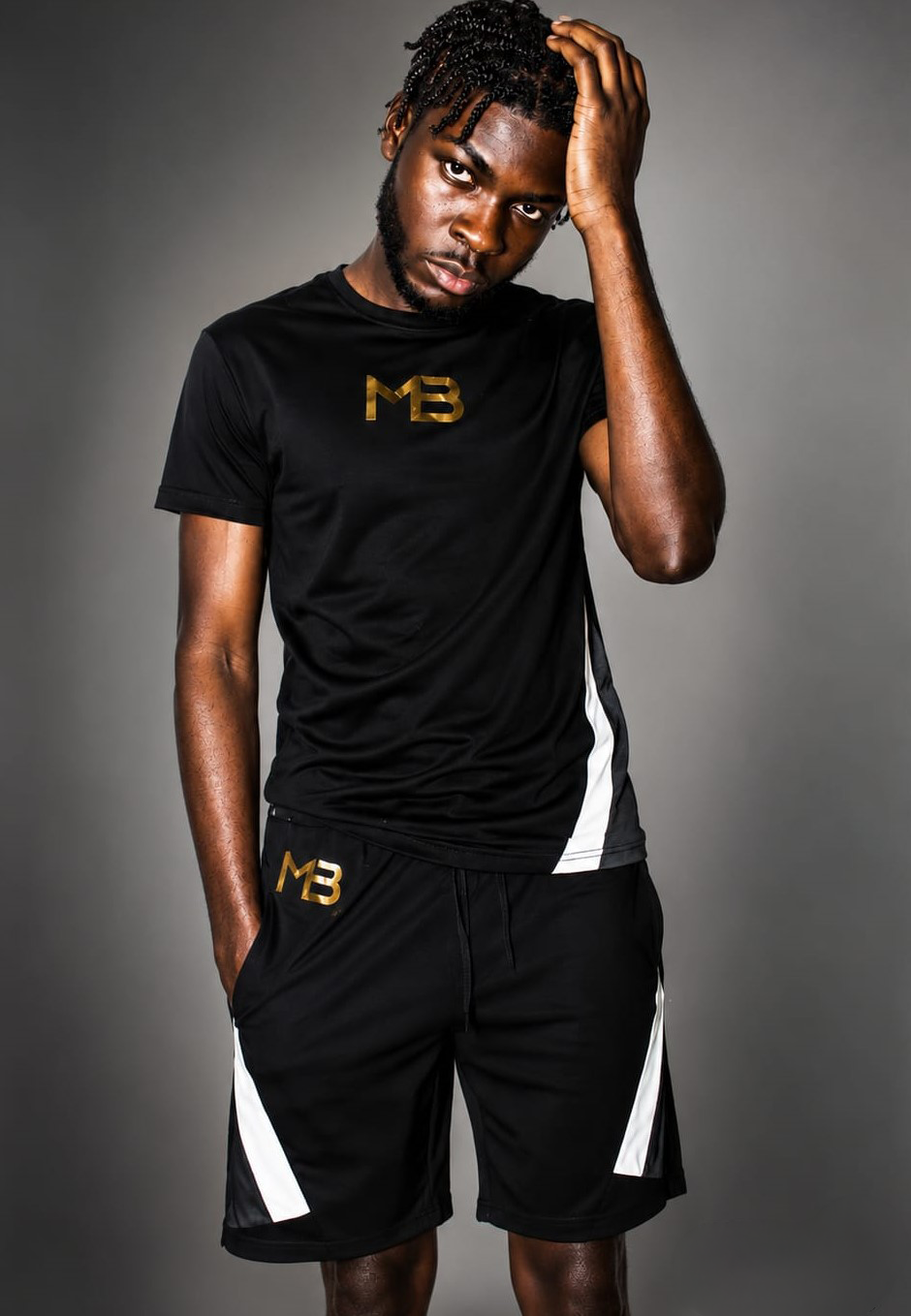 "MB" 2piece Tee, and short