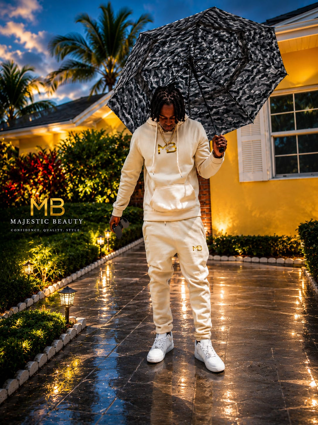 "MB" 2 Piece hoodie jumpsuit