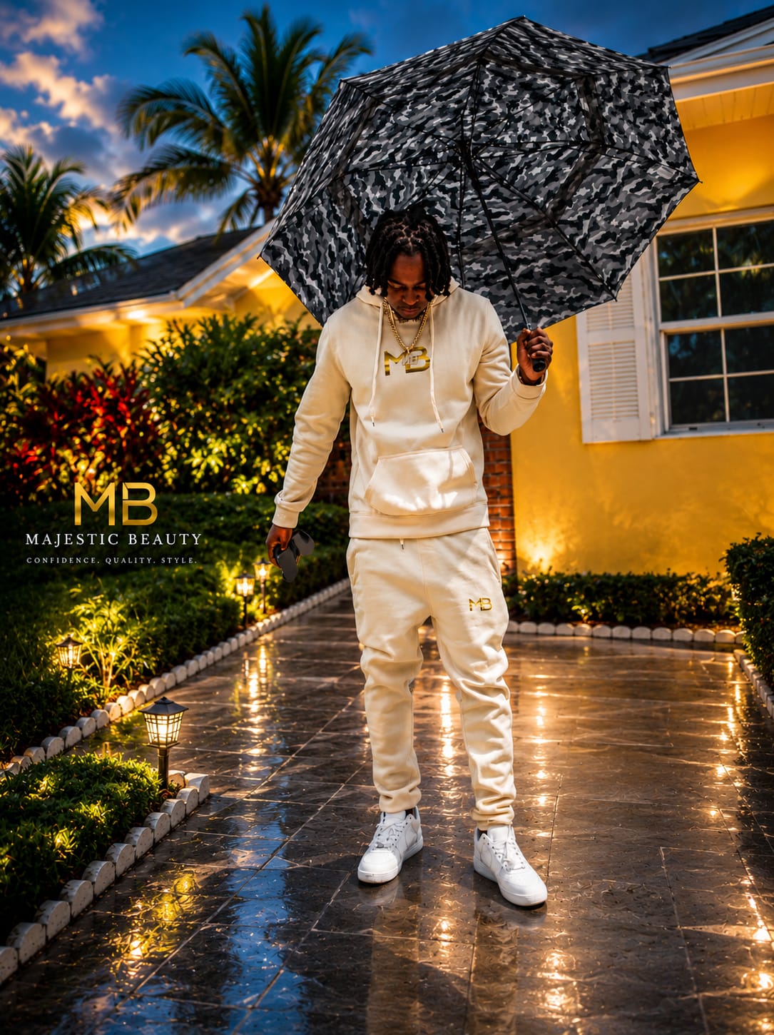 "MB" 2 Piece hoodie jumpsuit